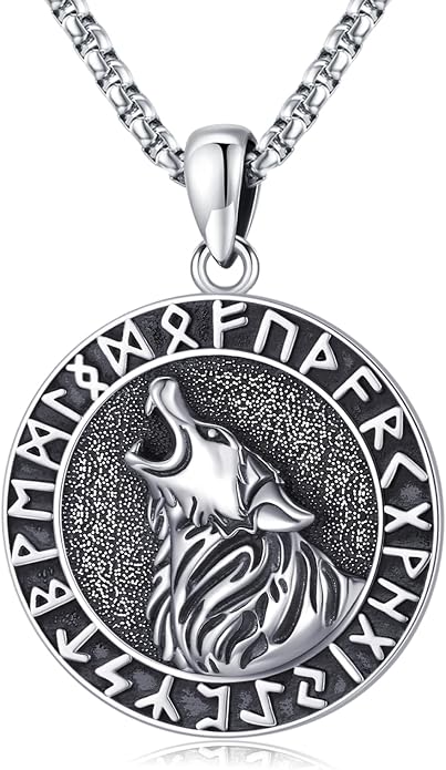 Eusense Viking Jewelry for Men Women Sterling Silver 925 Mjolnir Thors Hammer Pendant Celtic Cross Necklace Wolf Odin Raven Freya Goddess Norse Pagan Compass Vegvisir Yggdrasil Nordic Viking Necklaces Gifts