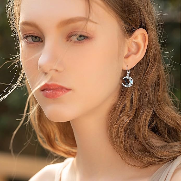 Aniu Tree of Life Earrings for Women Turquoise Malachite Teardrop Dangle Earrings for Women Sterling Silver Anniversary Birthday Drop Dangle Earrings Jewelry Gifts