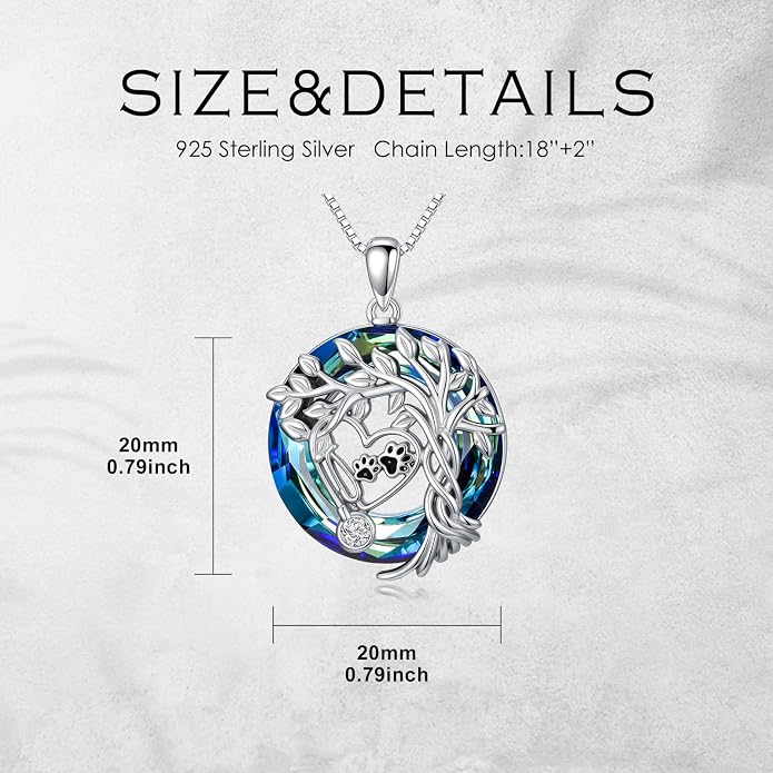Birthstone Veterinary Stethoscope Necklace 925 Sterling Silver Nurse Vet Pendant with Dog Paw Nurse Jewelry Gifts for Veterinarian Nurse Women Veterinarian Gifts