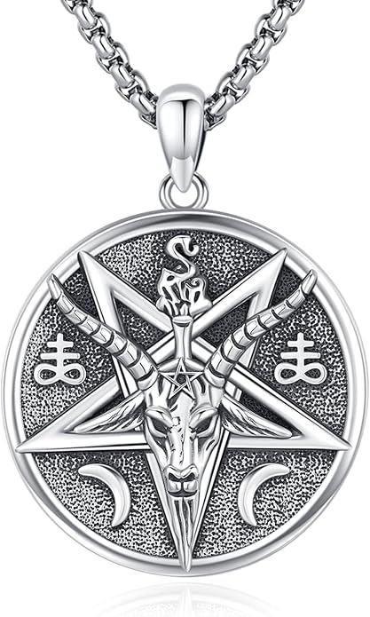 Pentagram/Celtic Knot/Witches Knot/Santa Muerte/Triple Moon Goddess/Baphomet/Hecate Necklace Sterling Silver Magic Wiccan Amulet Pagan Jewelry for Women Men