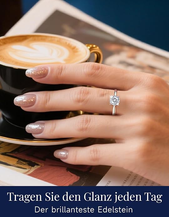 MomentWish Engagement Ring for Women, 1-2 Carats Moissanite Rromise Ring, D Color VVS1 Moissanite Wedding Ring 925 Sterling Silver Solitaire Rings