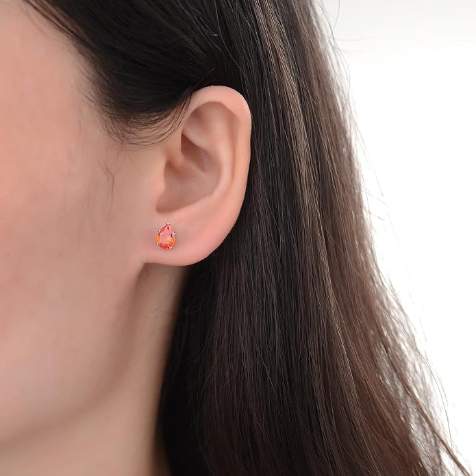 12 Pairs Surgical Stainless Steel Stud Earring Round Heart Star Square Cubic Zirconia Birthstone Stud Earrings Set for Women