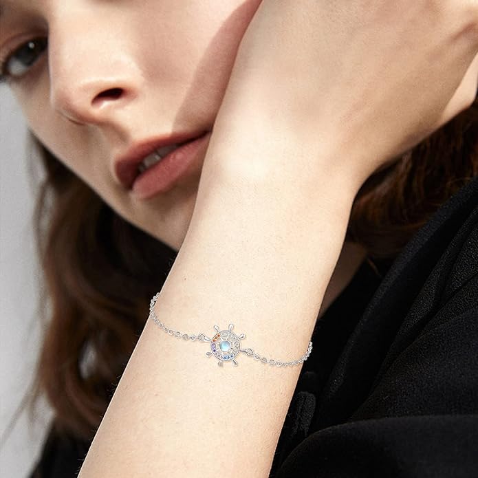 Palpitate Anchor Anklet Bracelets for Women Anklet Nautical 925 Sterling Silver Anchor Jewelry Gifts for Women Sailor Adjustable Chain