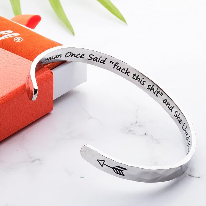Carviell Bracelet - Gifts for Women – Inspirational, Friendship, Love, Mom, Daughter, Sister, Christian, Graduation, Memorial & Wedding Gifts – 100+ Phrases – Stainless Steel, Gift-Ready