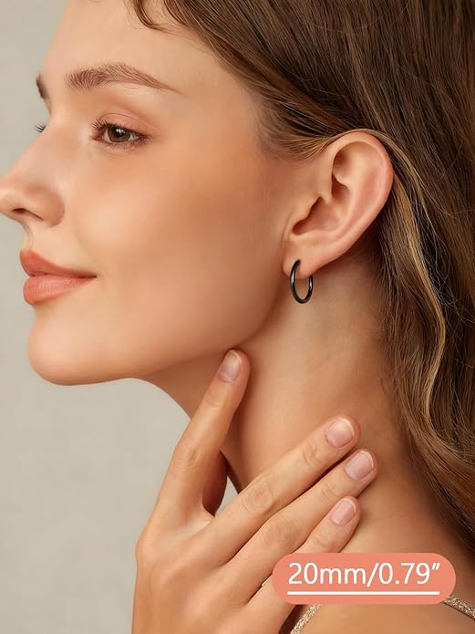 FaithHeart 925 Sterling Silver Post Huggie Hoop Earrings for Women, Silver Small Hoop Earring, Hypoallergenic Cartilage Earrings for Women