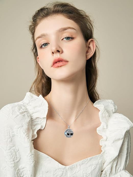WINNICACA Tree of Life Gifts for Women 925 Sterling Silver Tree of Life Celtic Pendant Necklace Family Irish Jewelry Gifts for Women Wife Girlfriend Anniversary Birthday Gift