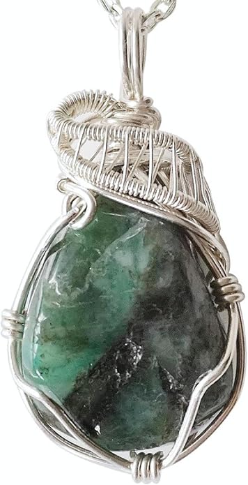 Designs by Nature Gems Raw Birthstone Necklace Sterling Silver, Statement Pendant Necklace Handmade Necklaces For Women, Unique Jewelry Gift Birthday Gifts For Women, Mothers Day Gift