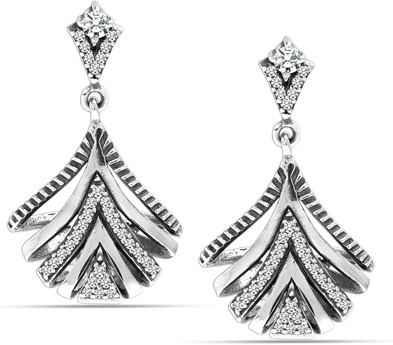 LeCalla 925 Sterling Silver Dangle Stud Earrings for Women | Hypoallergenic Teardrop Statement Dangle Drop Stud Earring for Women