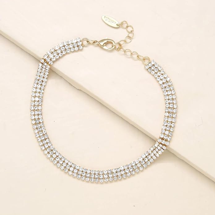Ettika Anklets for Women. Anklet, 18k Gold or Rhodium Plated. Ankle Bracelets for Women, Jewelry
