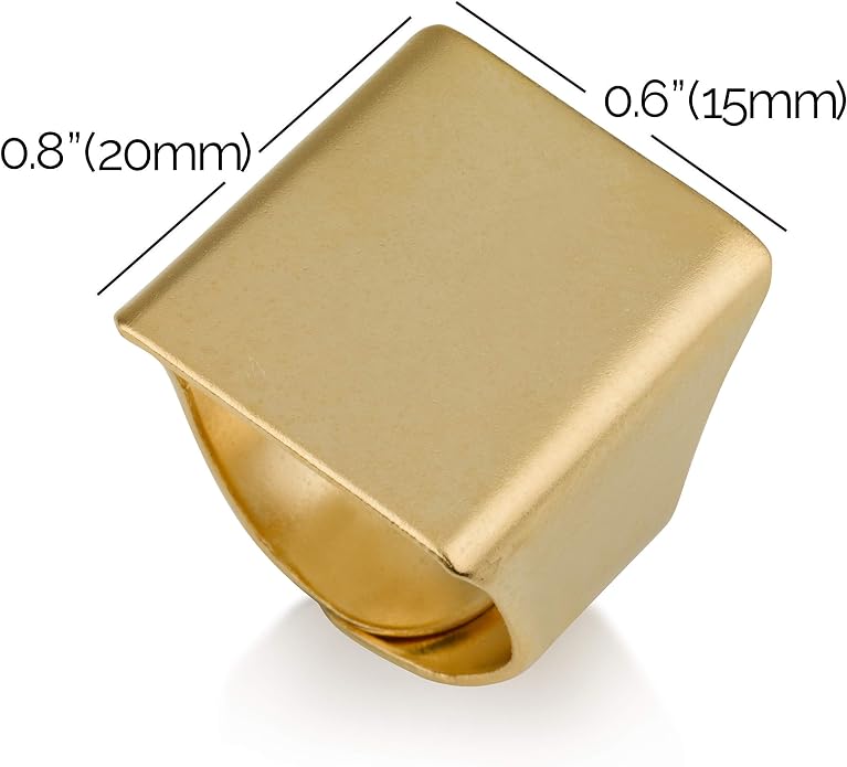 Simple Gold Geometric Rings for Women, Square Fashion Ring, Band Everyday Ring Jewelry