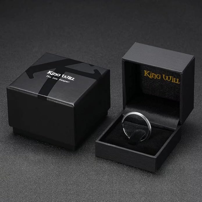 King Will Wedding Band for Men Women, 2/4/6/7/8mm Domed Matte Brushed Tungsten Carbide Rings, Solid/Dual Color Engagement Rings, Comfort Fit