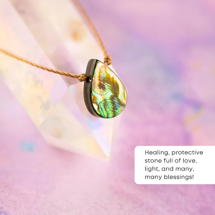 SOULKU Handcrafted Necklace, Empowerment Jewelry With Healing Crystal, Inspirational Jewelry For Women, Mom & Sister Gifts, 2" Extender With Lobster Clasp, 16" Nylon Cord
