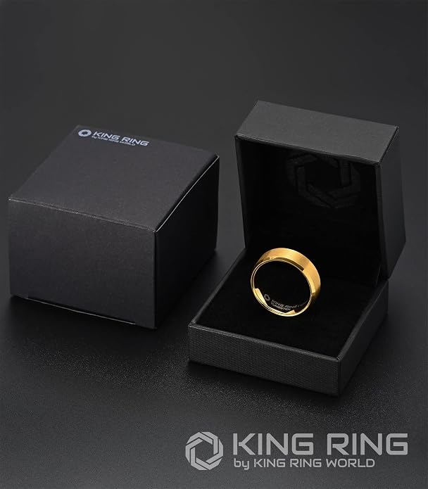 King Ring Tungsten 4/6/8mm Rings – Super Polished Wedding Bands – Designed in USA