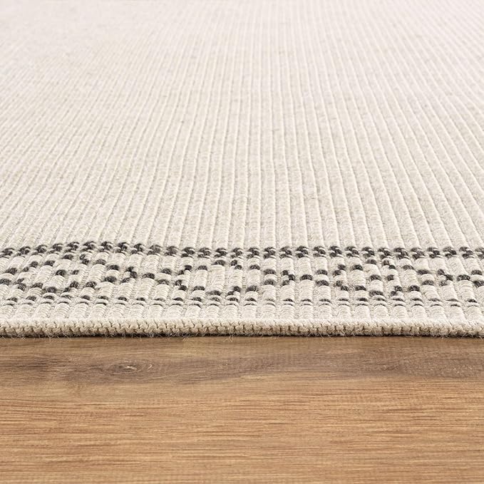 Luul Home Easy Jute Rugs 2x7 Frame Bone Color Living Room Indoor Outdoor Runner Rug for Patio and Kitchen Rug High Traffic Washable Easy to Clean Solid Boho Woven Design Carpet (2 x 7)