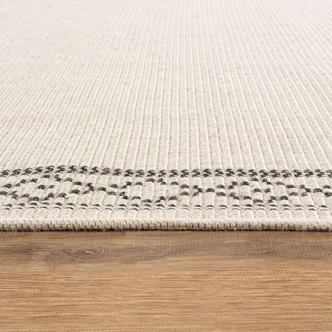 Luul Home Easy Jute Rugs 2x3 Frame Bone Color Living Room Indoor Outdoor Door Mat for Patio and Kitchen Rug High Traffic Washable Easy to Clean Solid Boho Woven Design Carpet (2 x 3)