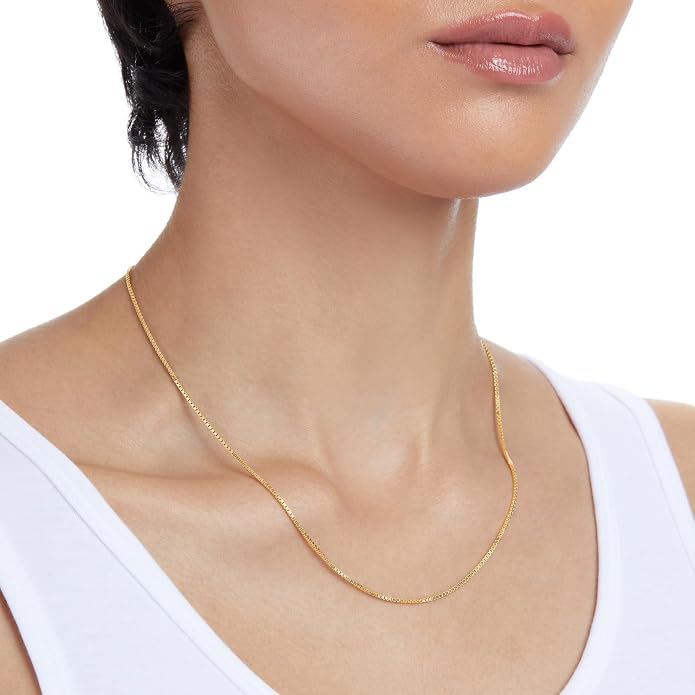 Amazon Essentials Sterling Silver 1.2mm Box Chain