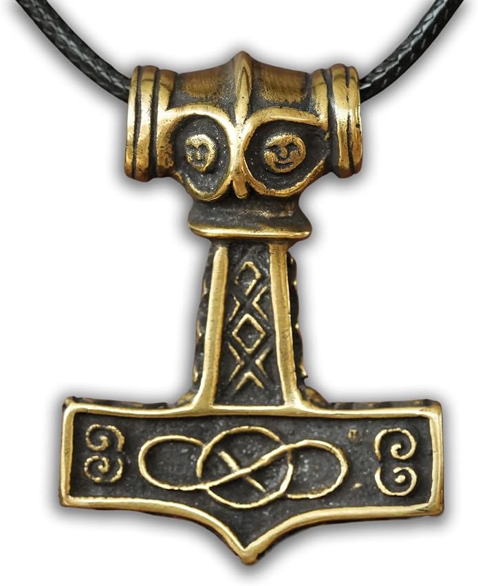 Baldur Jewelry - Thors Hammer Necklace Pendant Mjölnir - Viking Norse Thor Hammer Pendant Viking Jewelry - Thor Necklace - Thor Gifts for Men - Viking Necklace for Men