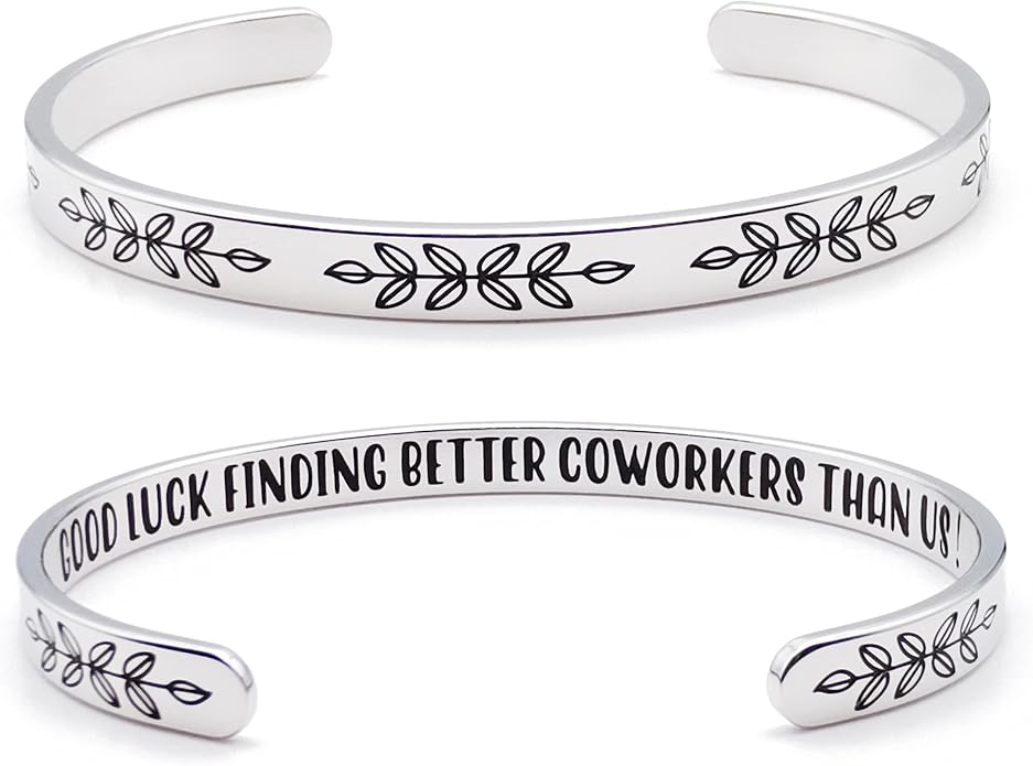 Dczosily Inspirational Bracelets for Women Stainless Steel Cuff Bracelet Engraved Jewelry Motivational Bangles Personalized Gifts for Best Friend/Mom