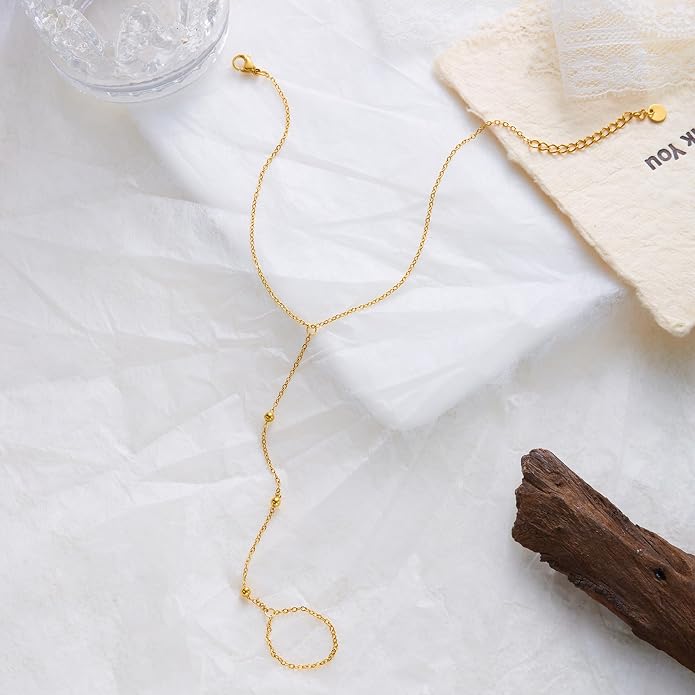 Dainty Anklet for Women Trendy Boho Waterproof Link Chain Gold Pearl CZ Stainless Steel Ankle Chain Adjustable Foot Minimalist Summer Jewelry Gift for Women