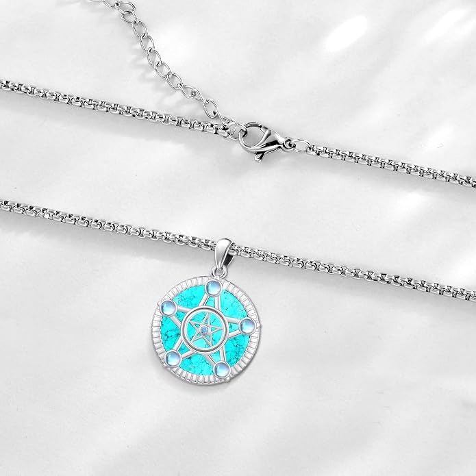 Pentagram/Celtic Knot/Witches Knot/Santa Muerte/Triple Moon Goddess/Baphomet/Hecate Necklace Sterling Silver Magic Wiccan Amulet Pagan Jewelry for Women Men