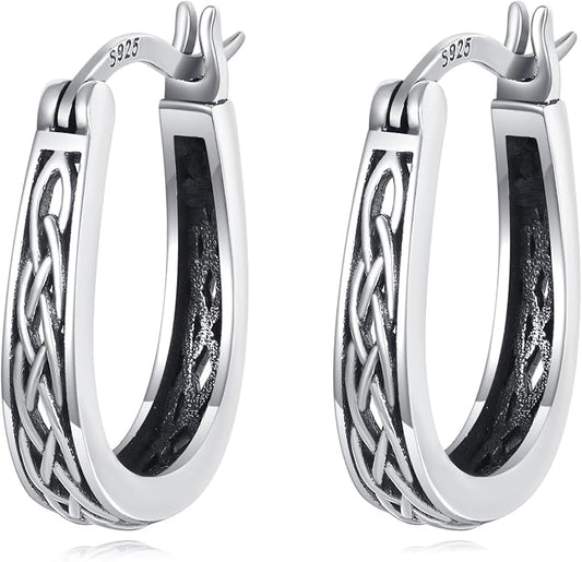 Sterling Silver Hoop Earrings Small Hoop Sun/Leaf/Triangle Huggie Earrings for Women Hypoallergenic
