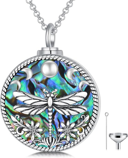 PELOVNY Urn Necklaces for Ashes of Loved Ones 925 Sterling Silver Personalized Heart Locket Urn Necklace Cremation Keepsake Memorial Jewelry Gifts for Women Men