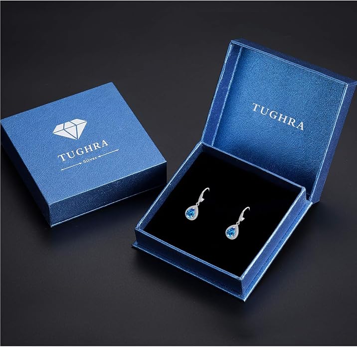 Trendy Dangle Earrings for Women Teen Girls Sterling Silver 12 Birthstone Earrings Minimalist Hypoallergenic Earrings for Sensitive Ears Jewelry Gifts