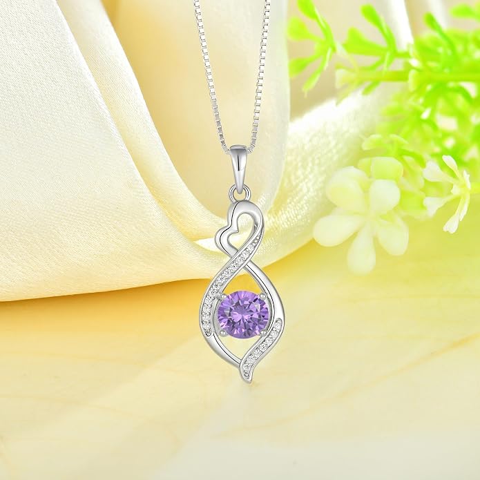Infinity Necklace 925 Sterling Silver Necklace For Women Jewelry Valentines Day Christmas