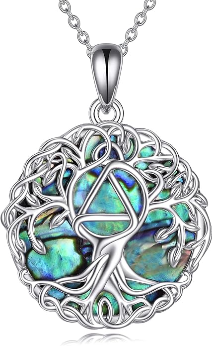 YFN Tree of Life Necklace Sterling Silver Celtic Knot Tree Pendant Jewelry Gifts for Women Men