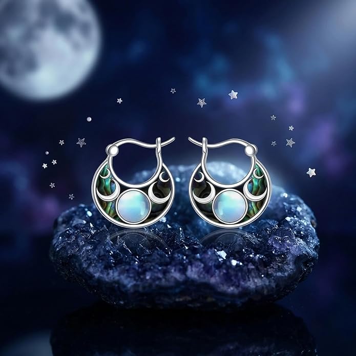 Tree of Life/Sunflower/Mountain/Daisy/Flower/Dragonfly/Butterfly/Earrings 925 Sterling Silver Hoop Earrings for Women