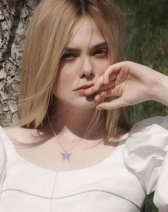 Butterfly Necklace 925 Sterling Silver Celtic Knot Pendant Teardrop Birthstone Twisted Jewelry for Women