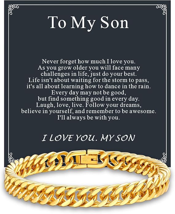 Supcare Unique Anniversary Birthday Valentines Fathers Day Stainless Steel Cuban Link Bracelets for Men Him, To My Man Dad Husband Love Always Remember Wrist Chain Bracelet Jewelry Gifts