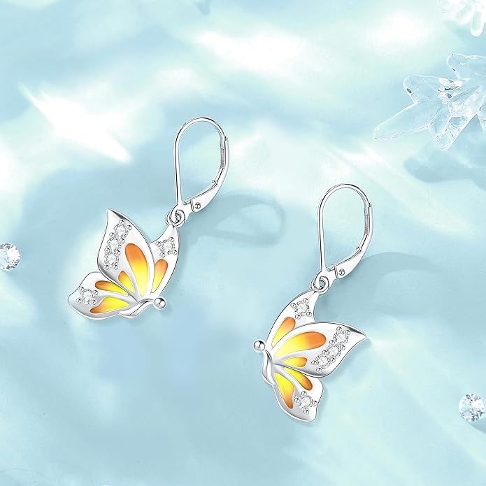 Tree of Life/Cat/Turtle/Butterfly/Flower/Celtic/Turquoise/Moonstone Dangle Earrings for Women Sterling Silver Cute Animals Drop Earrings Jewelry Gifts
