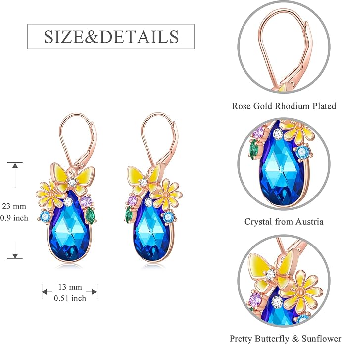 Dorunmo 925 Sterling Silver Western Dangle Earrings for Women Bohemian Earrings Hypoallergenic Christmas Jewelry Gifts for Women