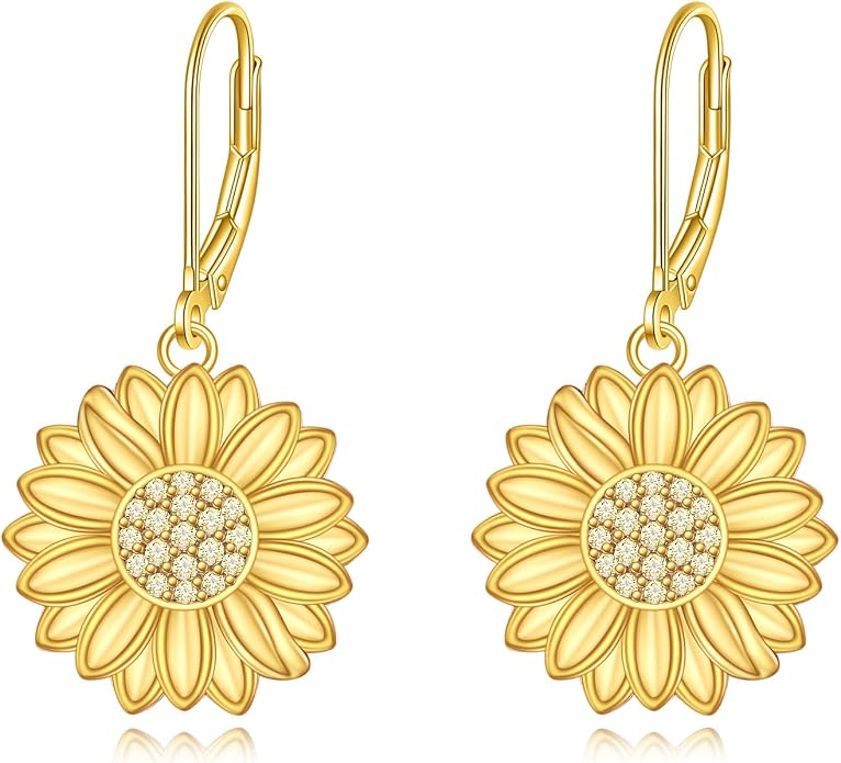 CRMAD Hummingbird/Bee/Leaves/Sunflower/Daisy/Dragonfly/Rose/Lotus Flower Sterling Silver Filigree Teardrop Earrings Abalone Shell Jewelry for Women