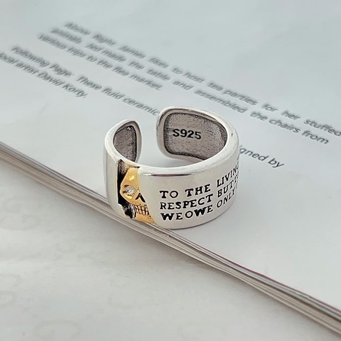 925 Sterling Silver Ring Minimalist Adjustable Rings Band Handmade Rings for Women Girls