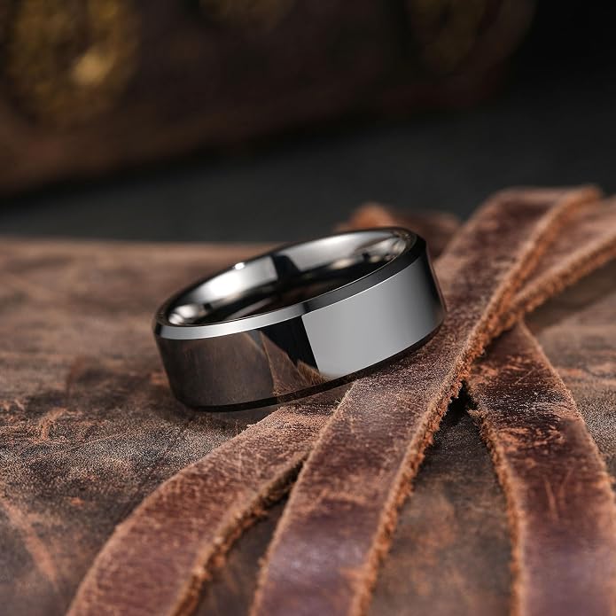 King Will BASIC Men Women 4mm/5mm/6mm/7mm/8mm Titanium Rings Polished Wedding Band Engagement Anniversary Band Comfort Fit