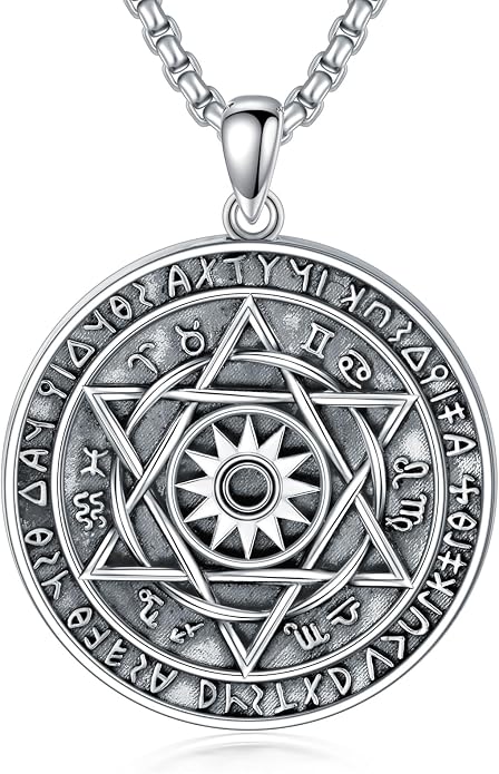 Viking Necklace for Men 925 Sterling Silver Viking Wolf/Thors Hammer/Vegvisir/Tree of Life/Compass Pendant Norse Necklace Amulet Talisman Christmas Gifts for Him Her