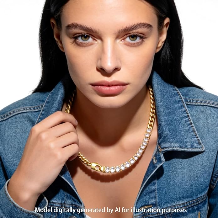 14K Gold Plated Paper Clip Chain Link Necklace Satellite Cross Key Starfish Turquoise Heart Necklace for Women
