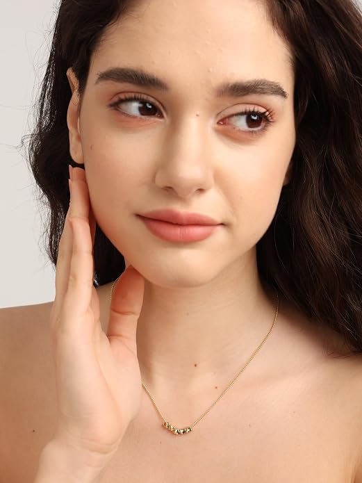 FRUMOS Gold Plated Necklace for Women, Dainty Layered Chain Necklace, Fashion Jewelry for Daily Wear