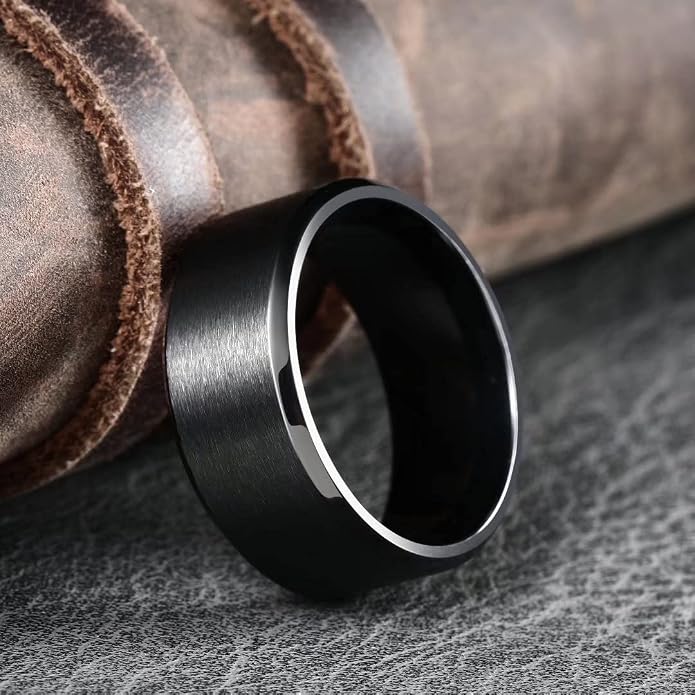 King Will Titanium Wedding Band for Men Women- 3-10mm Width Black/Sliver/Gold High Purity Titanium Promise Wedding Ring Comfort Fit for Daily Wear Size 6-14