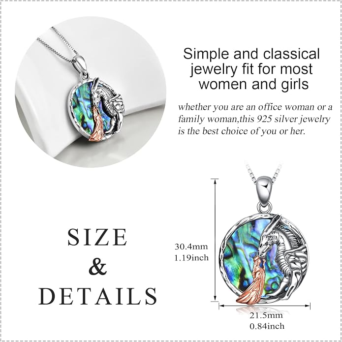 LUHE Animal Necklace Sterling Silver Cute Pendant Jewelry Gifts for Women and Teens