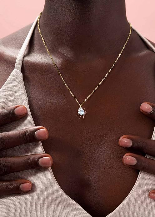 S.Leaf 18K Gold Plated Cubic Zirconia Choker Necklace for Women 925 Sterling Silver Layered Coin Moon Star Heart Circle Crystal Lariat Pendant Necklaces Gifts for Women Trendy