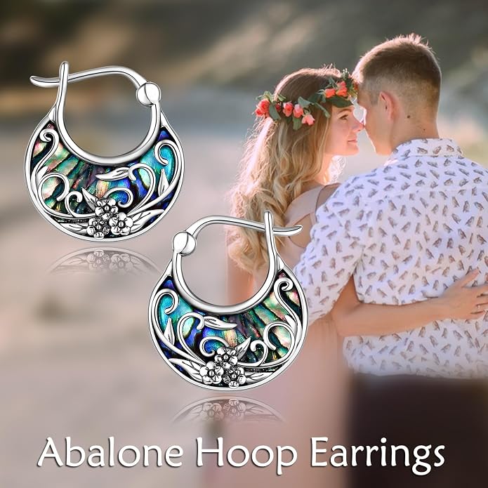 Tree of Life/Sunflower/Mountain/Daisy/Flower/Dragonfly/Butterfly/Earrings 925 Sterling Silver Hoop Earrings for Women