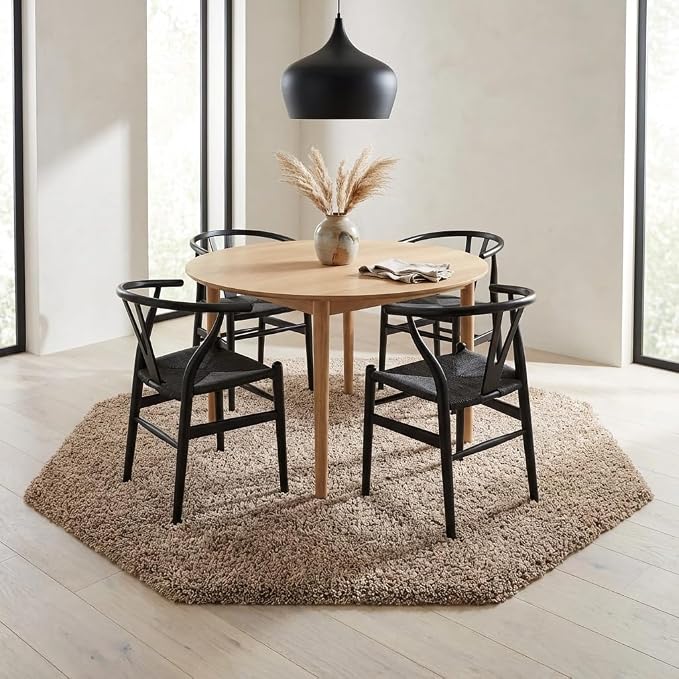 Unique Loom Solid Shag Collection Area Rug (6' 1" Octagon, Taupe)