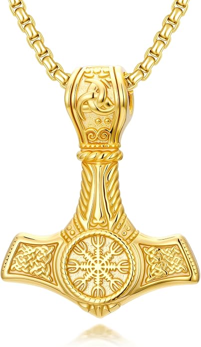 Viking Necklace for Men 925 Sterling Silver Nordic Viking Necklace Viking Amulet Jewelry Gifts for Men Women