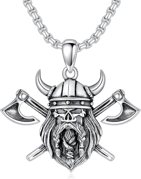 Skull/Skeleton Memento Mori Necklace 925 Sterling Silver Skull/Skeleton Pendant Hourglass Necklace Skull/Skeleton Jewelry for Men Women