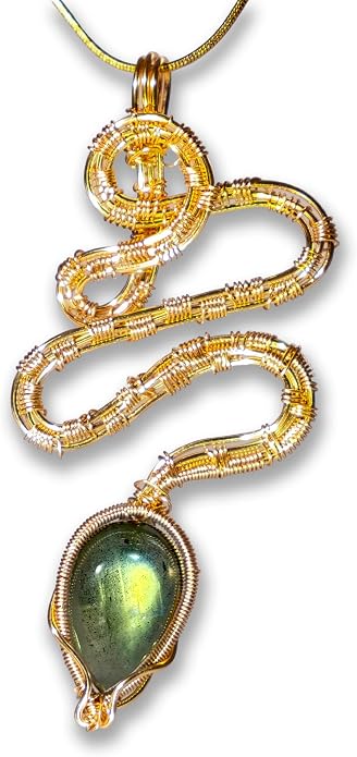 Natural Faceted Labradorite Pendant Necklace – Unique Stone of Magic & Transformation, Iridescent Flash Gemstone Jewelry, Handmade Healing Crystal Gift for Women, Birthday, Anniversary, Spiritual Awakening & Intuition