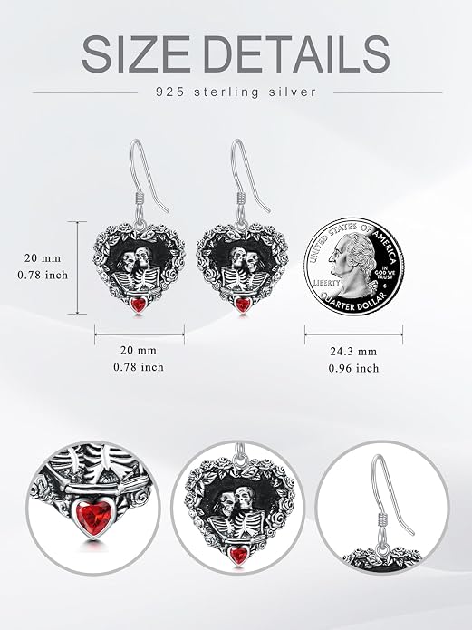Animal/Leaf/Gothic Dangle Earrings 925 Sterling Silver Animal/Leaf/Gothic Dangle Drop Earrings Easter/Halloween/Christmas Jewelry Gifts for Women Her