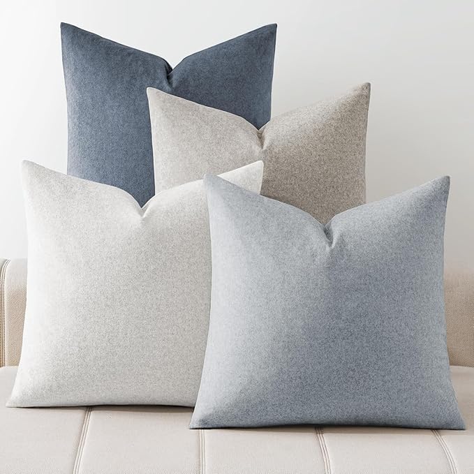 a moment Waterproof Throw Pillow Covers Set of 4,24x24 Inch Outdoor Stain Resistant Pet Friendly Pillowcases Cushion Covers for Patio Sofa and Living Room,Ocean's Dream